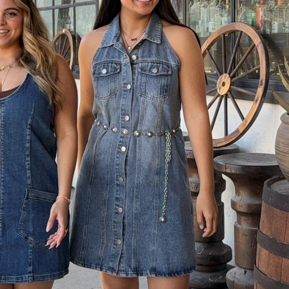 Denim Halter Dress